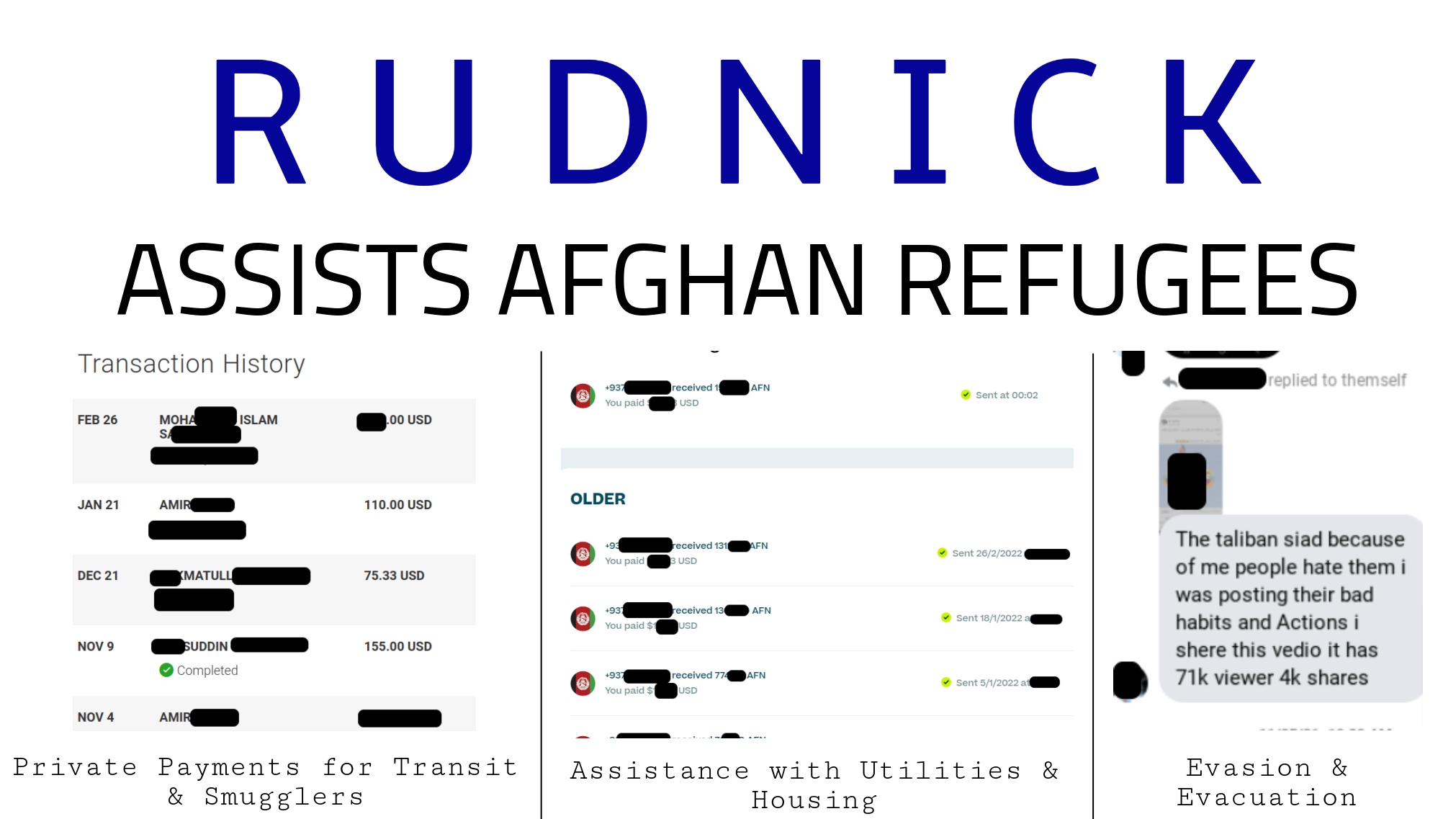 Rescue Afghan Refugees Rudnick